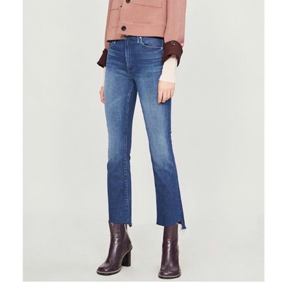 MOTHER DENIM/ The Stunner Zip Ankle Step Fray/ Walking On Coals/ Stretch Denim - Picture 16 of 16